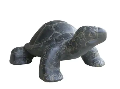 Product image of the product “Turtle with a hole at the bottom, in size 62cm Length | Cast stone, handcrafted & coloured ”